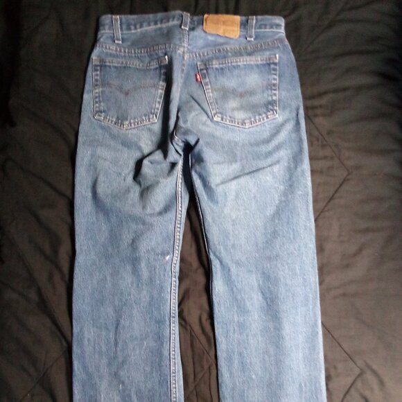Vintage 80s Levi's 501 Preshrunk Denim Blue Jeans 34x36 - Picture 6 of 10